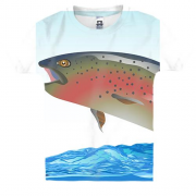 Детская 3D футболка Рыба в прыжке