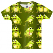 Дитяча 3D футболка з прикольними жабами