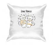 Подушка з котиками love dance