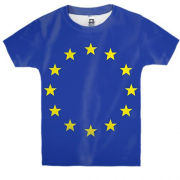 Дитяча 3D футболка з прапором ЄС