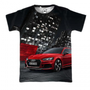 3D футболка Audi Red and Black