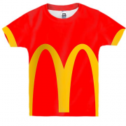 Детская 3D футболка Mc Donalds pattern