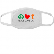 Тканинна маска для обличчя peace love cats