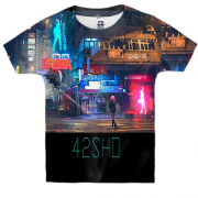 Детская 3D футболка 42SHO ночной китайский город