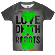 Детская 3D футболка Любовь Смерть Роботы