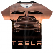 Детская 3D футболка Black Tesla