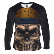 Мужской 3D лонгслив Angry Skull Basketball