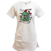 Подовжена футболка Динозавр-діджей (2)