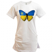 Подовжена футболка з патріотичної метеликом