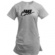 Подовжена футболка Fake love