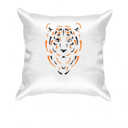 Подушка с арт силуэтом тигра