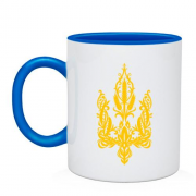 Чашка с гербом Украины из колосков
