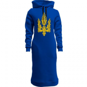 Женская толстовка-платье с гербом Украины из колосков