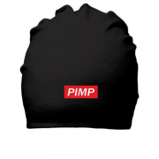 Бавовняна шапка з написом "Пімп"