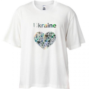 Футболка Oversize Ukraine - сердце (голограмма) (голограмма)