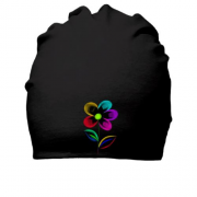 Бавовняна шапка різнокольоровою квіткою