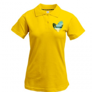 Жіноча футболка-поло з принтом "Океан у серці"
