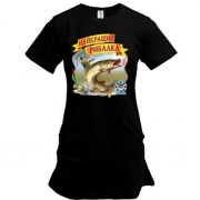 Подовжена футболка з щукою "найкращий рибалка"