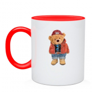 Чашка со стильным медвеженком