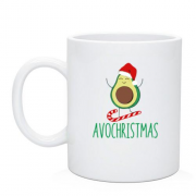 Чашка с рождественским авакадо