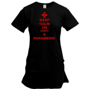 Подовжена футболка "Keep calm I'm a paramedic"