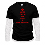 Комбинированный лонгслив "Keep calm I'm a paramedic"