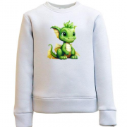 Детский свитшот с маленьким зеленым дракончиком (2)