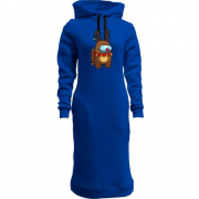 Женская толстовка-платье с космонавтом в костюме оленя "Among Us"