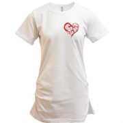 Подовжена футболка із візарунчастим серцем (Вишивка)