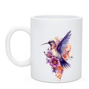 Чашка Птица с цветами (АРТ)