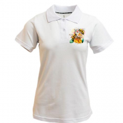 Жіноча футболка-поло з бджолами на квітці