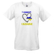 Футболка с вышивкой I Support Ukraine (Вышивка)