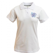 Жіноча футболка-поло з квітковою мандалою (Вишивка)