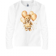 Дитяча футболка з довгим рукавом Плюшевий ведмедик з кулями