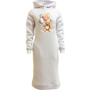 Женская толстовка-платье Мишка Тедди с надувными шарами (2)