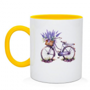 Чашка Велосипед с лавандой
