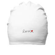Хлопковая шапка с надписью "Love"