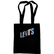 Сумка шопер з розмальованим логотипом Levis