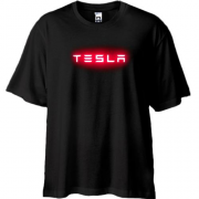 Футболка Oversize з лого Tesla (2)