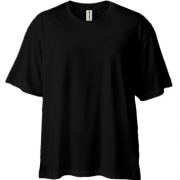 Чорна футболка двонитка Oversize "ALLAZY"