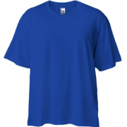 Синя футболка двонитка Oversize "ALLAZY"