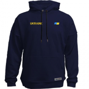 Худи без начісу Ukraine з міні прапором на грудях