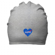 Бавовняна шапка с надписью "Love" в стиле NASA