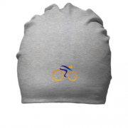 Хлопковая шапка с ленточным велосипедистом