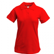 Женская красная футболка-поло 