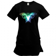 Подовжена футболка зі стилізованим метеликом