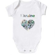 Дитячий боді Ukraine - серце (голограма)