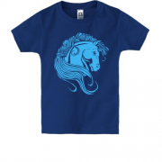 Дитяча футболка з конем і гривою