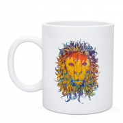 Чашка акварельний лев