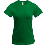 Женская зеленая футболка 